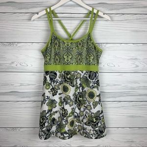 Prana Athletic Workout Tank Top Floral Large
